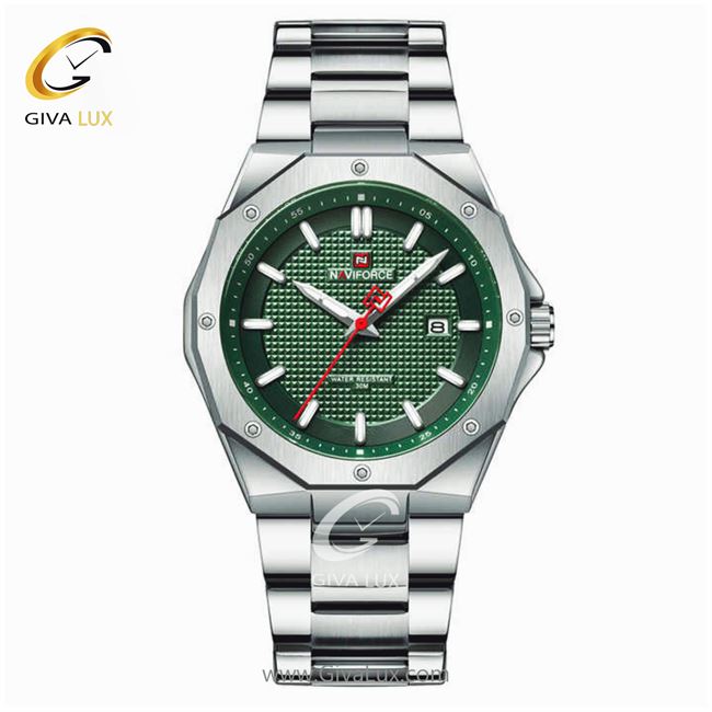 ساعت مچی اورجینال مردانه ناوی فورس|Naviforce|نوی فورس|نیوی فورس نقره ای | نقره ای| سبز| کد رفرنس NF9200